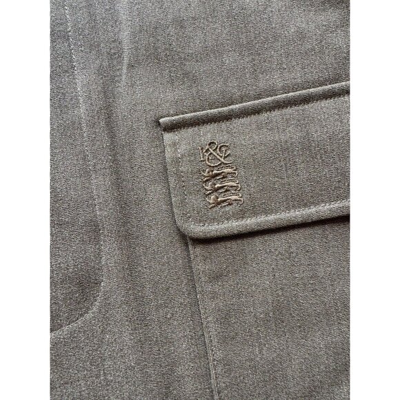 Men's KENT & CURWEN Loro Pia Green Wool Quilted Barn Coat Jacket, Size M - Picture 8 of 16